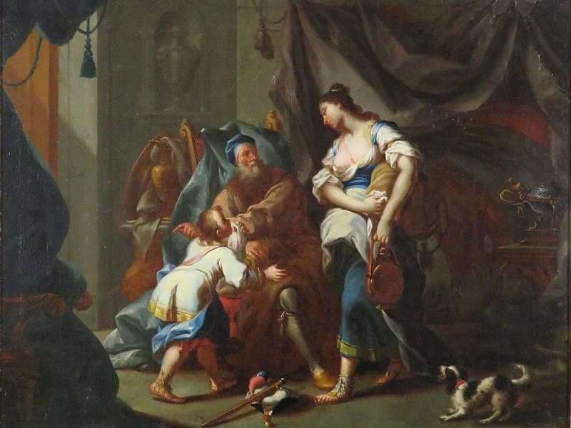 1695-Michelangelo Unterperger - Abramo rifiuta Agar
